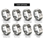 font options for inside engraving on grey mako shark rings