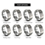 font options for inside engraving on silver maltese cross rings