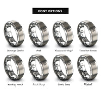 font options for inside engraving on gray maltese rings