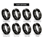 font options for inside engraving on black & grey mammen style scrolls rings