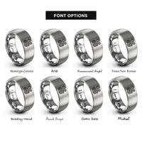 font options for inside engraving on silver mammen style scrolls rings