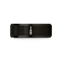 unique presents for men – black tungsten flathead screwdriver wedding band