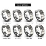 font options for inside engraving on grey man overboard rings