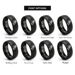 font options for inside engraving on black mandoline slicer rings