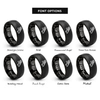 font options for inside engraving on black mandoline slicer rings