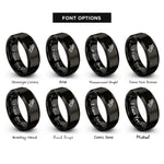 font options for inside engraving on black mandoline slicer rings
