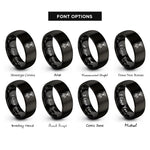 font options for inside engraving on black mandrake root rings