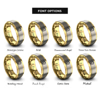 font options for inside engraving on gold & silver manger rings