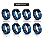 font options for inside engraving on blue manhattan bridge rings