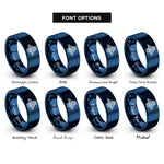 font options for inside engraving on blue manhattan bridge rings