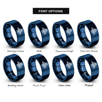 font options for inside engraving on blue manhattan bridge rings