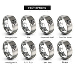font options for inside engraving on gray manhattan bridge rings