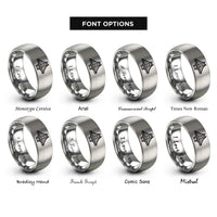font options for inside engraving on gray manhattan bridge rings