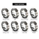 font options for inside engraving on gray manhattan bridge rings