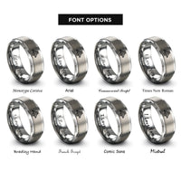 font options for inside engraving on gray manhattan bridge rings