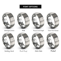 font options for inside engraving on grey manitoba rings