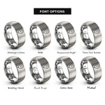 font options for inside engraving on gray map pin marker rings