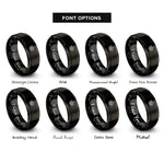font options for inside engraving on black maple leaf rings