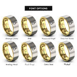 font options for inside engraving on gold & grey marching hat rings