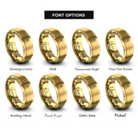 font options for inside engraving on gold marching hat rings
