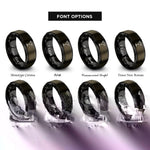 font options for inside engraving on gunmetal & black margarita glass rings