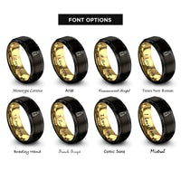 font options for inside engraving on black & gold marinade bottle rings