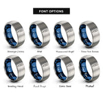 font options for inside engraving on blue & gray marker buoy rings