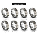font options for inside engraving on silver marker flag rings