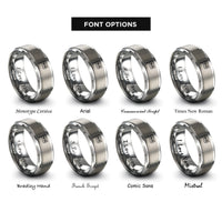font options for inside engraving on silver marker flag rings