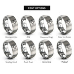font options for inside engraving on gray marking gauge rings