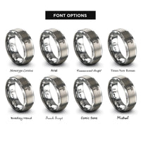 font options for inside engraving on gray marking gauge rings