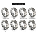 font options for inside engraving on gray marking pencil rings