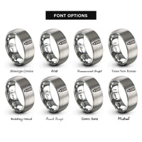 font options for inside engraving on gray marking pencil rings