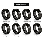 font options for inside engraving on black marquesan cross rings