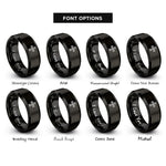 font options for inside engraving on black marquesan cross rings