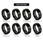 font options for inside engraving on black mascara wand rings