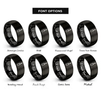 font options for inside engraving on black mascara wand rings