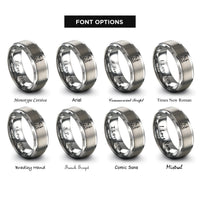 font options for inside engraving on grey masjid crescent rings