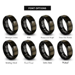 font options for inside engraving on gunmetal & black mason silhouette rings