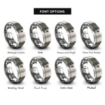 font options for inside engraving on gray matcha bowl whisk rings