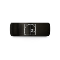 anniversary gift for couples – black tungsten fibonacci spiral wedding band