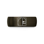 matching bands for partners – gunmetal & black tungsten fibonacci spiral wedding band
