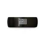 wedding bands for pair – black & gold tungsten blue line wedding band