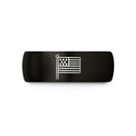 unisex promise rings set – black tungsten blue line wedding band