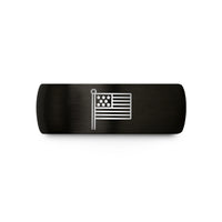 unisex promise rings set – black tungsten blue line wedding band