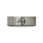 wedding band set – blue & grey tungsten recurve archer draw wedding band
