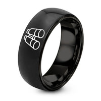 Matching Gifts for Him And Her – black tungsten binoculars ring