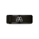 his and hers bands – black tungsten binoculars wedding band
