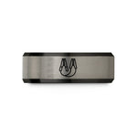 tungsten ring for couples – black & grey tungsten jumper cables wedding band