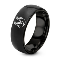 Matching Gifts for Him And Her – black tungsten jumper cables ring